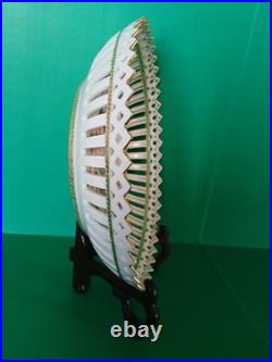 Imperial Crown China Austria Porcelain Reticulated Bowl with stand 9-1/2D