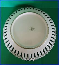Imperial Crown China Austria Porcelain Reticulated Bowl with stand 9-1/2D