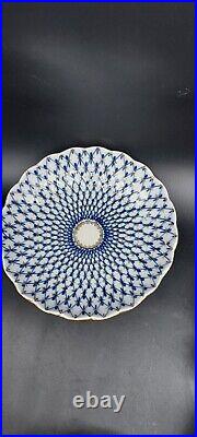 Imperial Lomonosov Porcelain, 22K Gold Cobalt Net Tea Set For 2, 10 Pcs