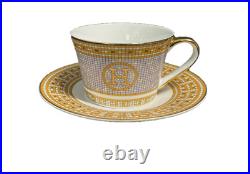Imperial Porcelain 15-pc'Mosaic' Tea Set, Bone China Service for 6 Gift Boxed