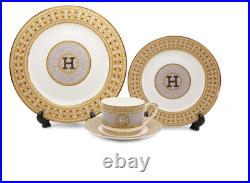 Imperial Porcelain 16-pc'Mosaic' Dinner Set, Luxury Bone China Service for 4 Imperial Porcelain 16-pc'Mosaic' Dinner Set, Luxury Bone China Service for 4
