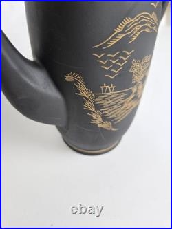 Japan China Porcelain Black withGold set 15 pieces