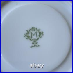 Japanese Porcelain Floral Gold Trim Dinner Set Plates Bowls Cups Saucers