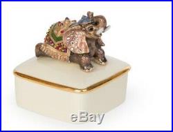 Jay Strongwater PRIYA Porcelain Box 14k Gold