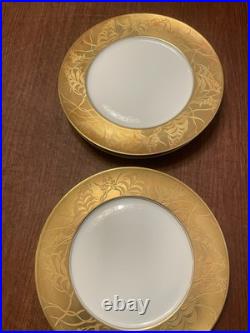Jean-Louis Coquet Limoges France Khazard Gold Charger Plate