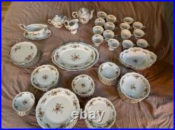 Johann Haviland Moss Rose Bavaria Germany 86pc China Set Plates Bowls Tea Platte