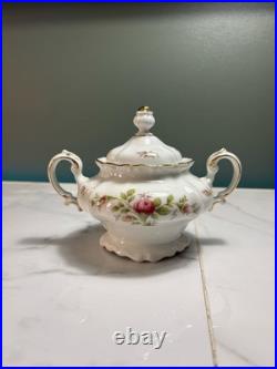 Johann Haviland Moss Rose Bavaria Germany 86pc China Set Plates Bowls Tea Platte
