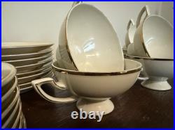 Johann Haviland Vintage China 40 PCS Service for 8. Classic Design Gold Trim 24k