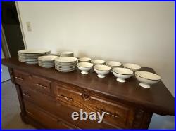 Johann Haviland Vintage China 40 PCS Service for 8. Classic Design Gold Trim 24k