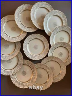 Johnson Brothers Victorian gold china set 12 Dinner Plates