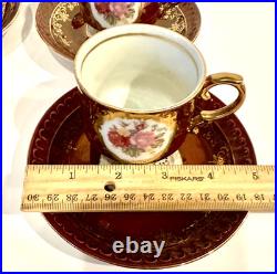 KPM German Porcelain Demitasse Coffee Tea Set Teapot Sugar Creamer 6 Cups Gilded