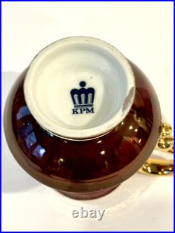 KPM German Porcelain Demitasse Coffee Tea Set Teapot Sugar Creamer 6 Cups Gilded