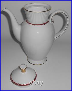 KPM Porcelain China Germany Red withGold Coffeepot