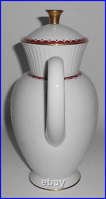 KPM Porcelain China Germany Red withGold Coffeepot