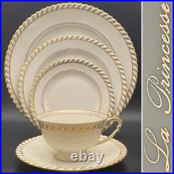 K&A Krautheim 24Kt Gold La Princesse 20pc for 4 Dinnerware 1949 Made in Germany