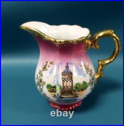 Kunst-Palette Regnitzlosau Bavaria K&T Porcelain Tea Set 22k Gold Pink