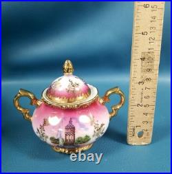 Kunst-Palette Regnitzlosau Bavaria K&T Porcelain Tea Set 22k Gold Pink
