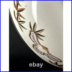 Kutani Ware Meiji Period White and Gold Color Large Bowl Asian Porcelain Bowl De