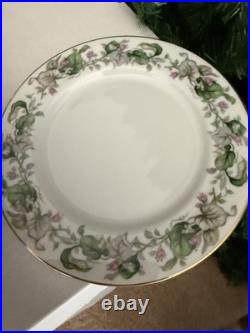 Kyoto China Porcelain Floral Gold Trim Dinnerware set of 8 coffee server 3116
