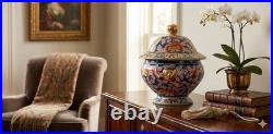 LARGE Chinese Porcelain Covered Tureen Bowl Yongzheng Mark Gilt Foo Dog Handles