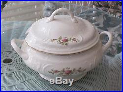 LARGE SOUP TURREN with LID Rosenthal CLASSIC SANSSOUCI GOLD CHINA EMBOSSED ROSE