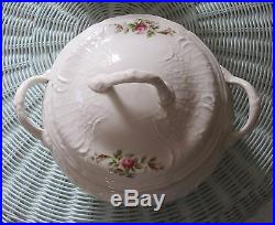 LARGE SOUP TURREN with LID Rosenthal CLASSIC SANSSOUCI GOLD CHINA EMBOSSED ROSE