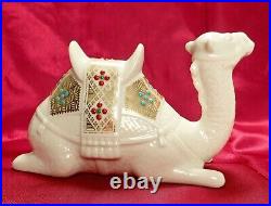 LENOX CHINA JEWELS Kneeling Porcelain Camel Nativity 24k Gold Enamel Made In USA