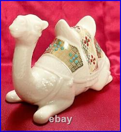 LENOX CHINA JEWELS Kneeling Porcelain Camel Nativity 24k Gold Enamel Made In USA