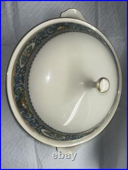 LENOX China AUTUMN Gold Covered Vegetable Dish Bowl With Lid Multicolored LENOX China AUTUMN Gold Covered Vegetable Dish Bowl With Lid Multicolored