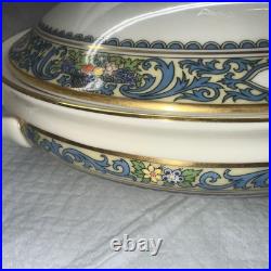 LENOX China AUTUMN Gold Covered Vegetable Dish Bowl With Lid Multicolored LENOX China AUTUMN Gold Covered Vegetable Dish Bowl With Lid Multicolored