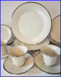 LENOX China MOONSPUN 5 Piece Place Settings for 4, Total of 20 Pieces. EUC
