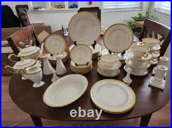 LENOX Flawless China Tuxedo Pattern 60 Pieces