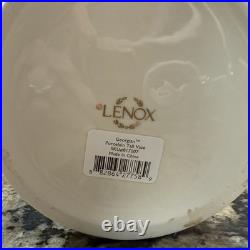 LENOX Georgian large ivory 16 vase floral embossed design gold trim porcelain