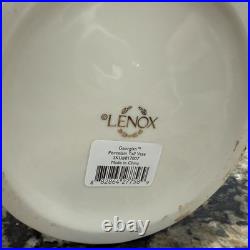 LENOX Georgian large ivory 16 vase floral embossed design gold trim porcelain