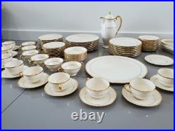 LIMITED J34 Porcelain Lenox China Gold Signed Double Gold Design Lot of 99 pcs