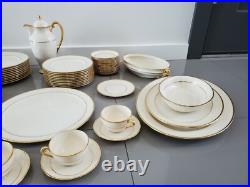 LIMITED J34 Porcelain Lenox China Gold Signed Double Gold Design Lot of 99 pcs