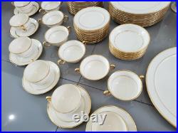 LIMITED J34 Porcelain Lenox China Gold Signed Double Gold Design Lot of 99 pcs