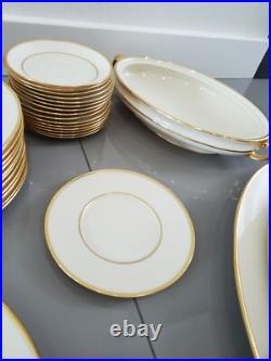 LIMITED J34 Porcelain Lenox China Gold Signed Double Gold Design Lot of 99 pcs