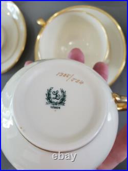 LIMITED J34 Porcelain Lenox China Gold Signed Double Gold Design Lot of 99 pcs