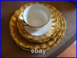 LIMOGES Porcelain Service China Set Encrusted Gold Trim 91 Pieces Straus Sons