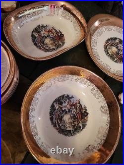 LOT OF 44 VINTAGE CREST-O-GOLD 22k SABIN antique China Set Beautiful WithShakers LOT OF 44 VINTAGE CREST-O-GOLD 22k SABIN antique China Set Beautiful WithShakers