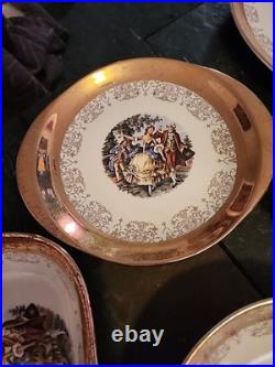 LOT OF 44 VINTAGE CREST-O-GOLD 22k SABIN antique China Set Beautiful WithShakers LOT OF 44 VINTAGE CREST-O-GOLD 22k SABIN antique China Set Beautiful WithShakers