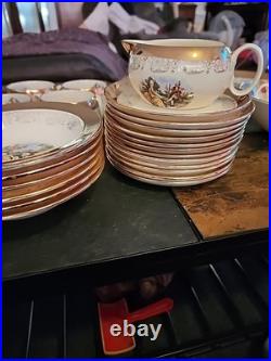 LOT OF 44 VINTAGE CREST-O-GOLD 22k SABIN antique China Set Beautiful WithShakers LOT OF 44 VINTAGE CREST-O-GOLD 22k SABIN antique China Set Beautiful WithShakers