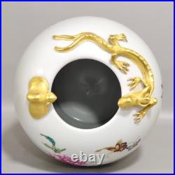 L Beautiful Chinese Qing Dynasty Famille Rose Porcelain Gilded vase H19CM