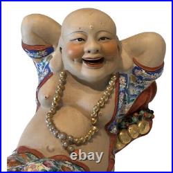 Large Porcelain Gilded BUDDHA Oriental Statue