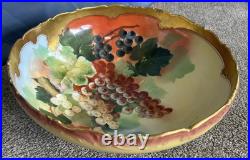 Large TV Limoges France Hand Painted Porcelain Punchbowl Gold Gild Pickard China Large TV Limoges France Hand Painted Porcelain Punchbowl Gold Gild Pickard China
