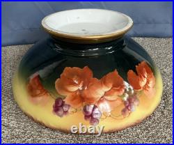 Large TV Limoges France Hand Painted Porcelain Punchbowl Gold Gild Pickard China Large TV Limoges France Hand Painted Porcelain Punchbowl Gold Gild Pickard China