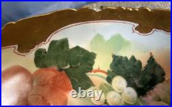 Large TV Limoges France Hand Painted Porcelain Punchbowl Gold Gild Pickard China Large TV Limoges France Hand Painted Porcelain Punchbowl Gold Gild Pickard China