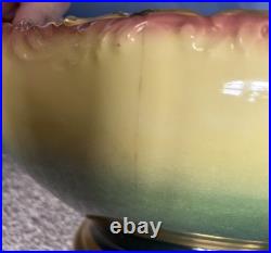 Large TV Limoges France Hand Painted Porcelain Punchbowl Gold Gild Pickard China Large TV Limoges France Hand Painted Porcelain Punchbowl Gold Gild Pickard China