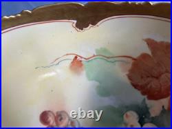 Large TV Limoges France Hand Painted Porcelain Punchbowl Gold Gild Pickard China Large TV Limoges France Hand Painted Porcelain Punchbowl Gold Gild Pickard China